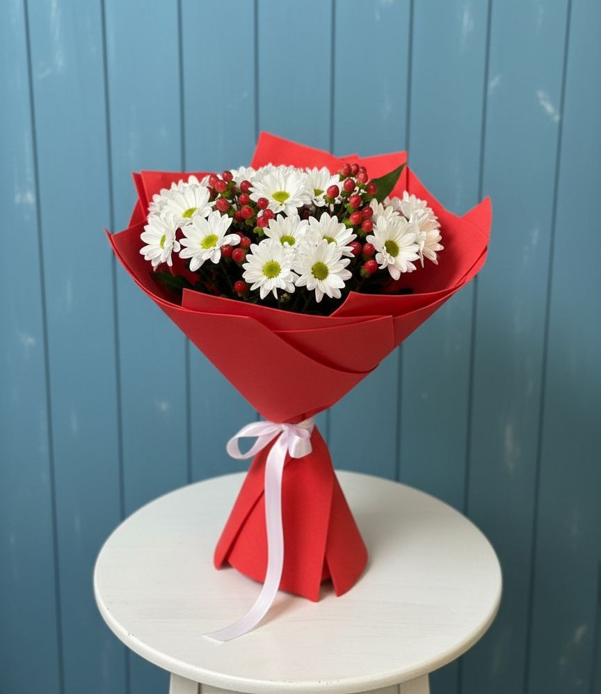 Букет цветов из: Хризантемы в Запрудне