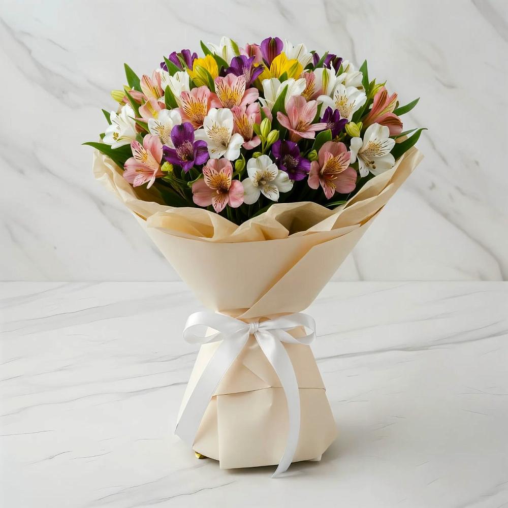 Букет цветов из: Альстромерии в Запрудне