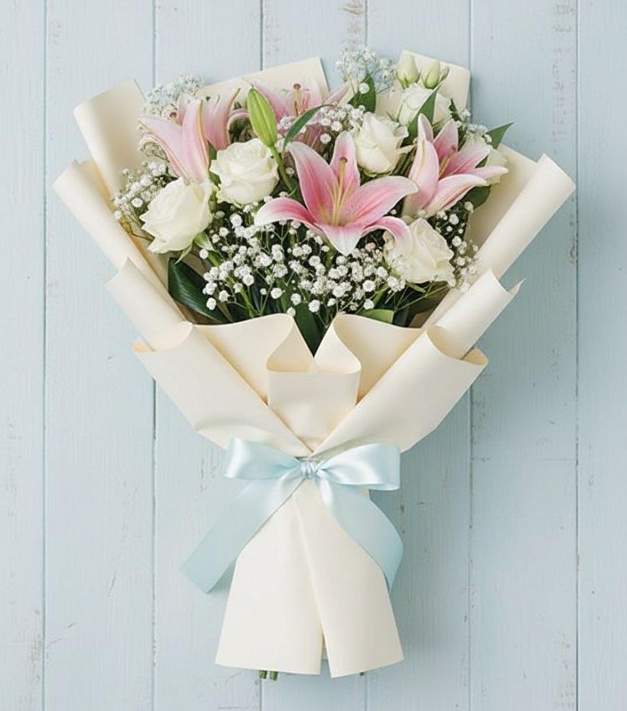 Букет цветов из: Лилии в Запрудне