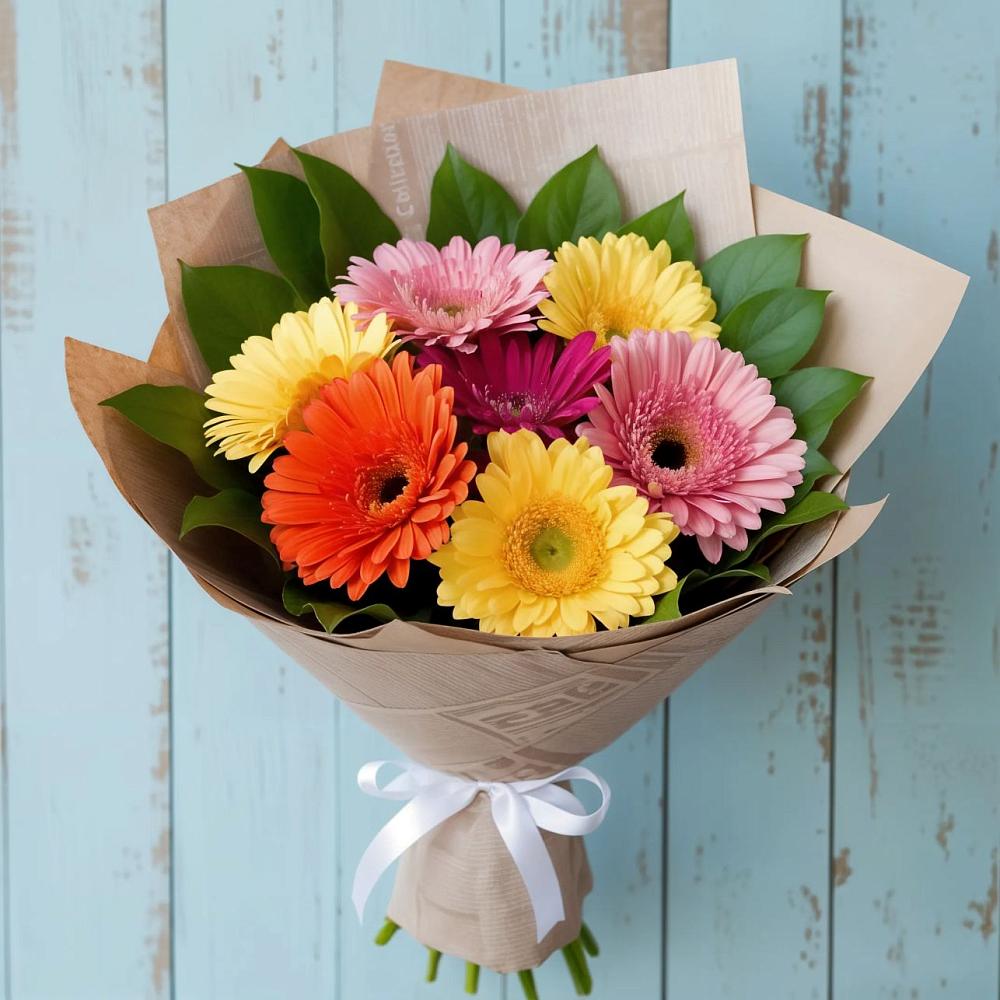 Букет цветов из: Герберы в Запрудне