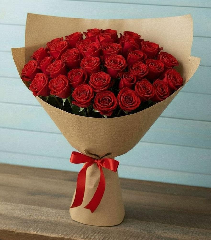 Букет Красные розы Милано в Запрудне