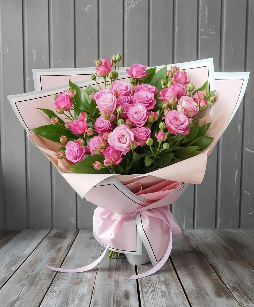 Букет Розовый кустик в Запрудне