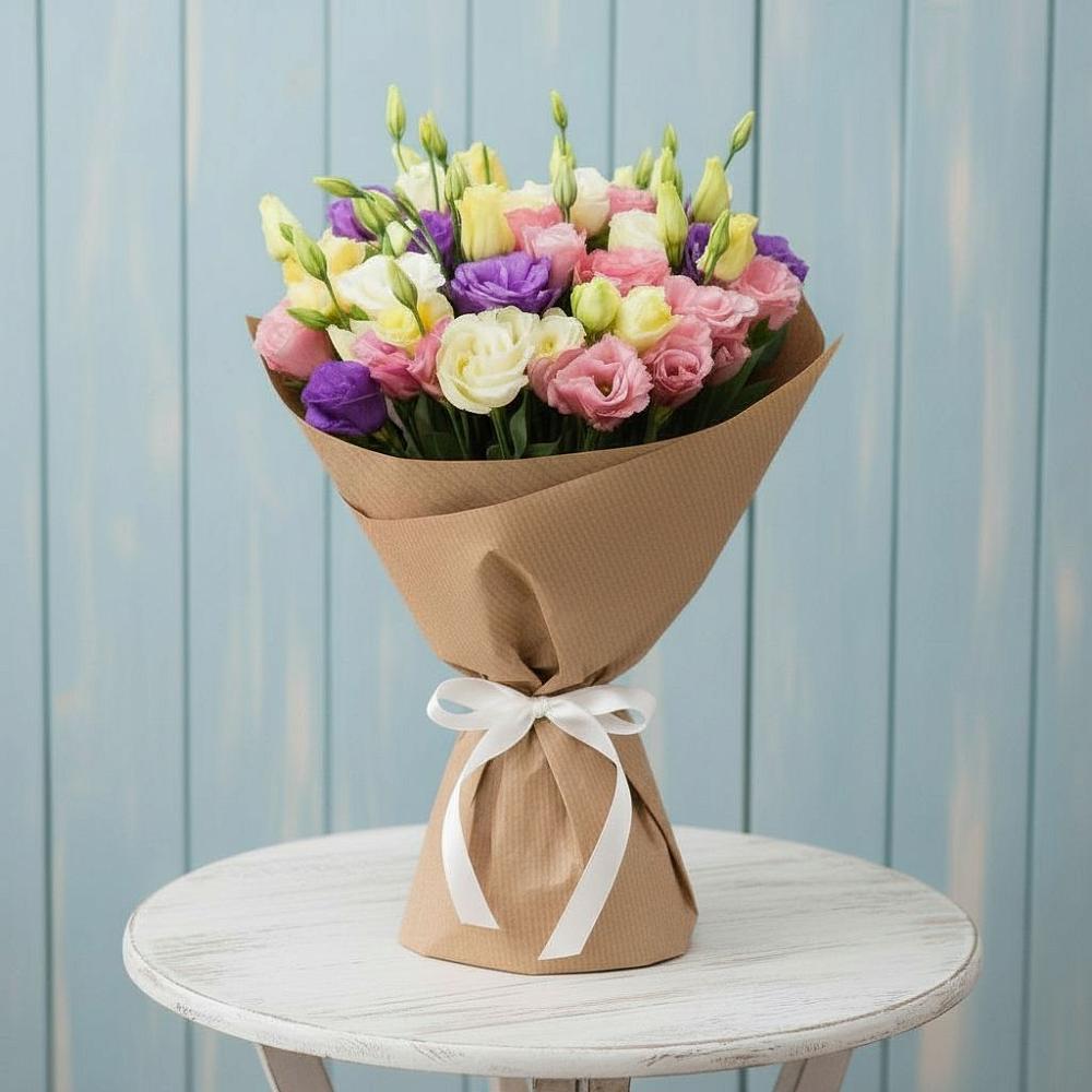 Букет цветов из: Лизиантусы в Запрудне