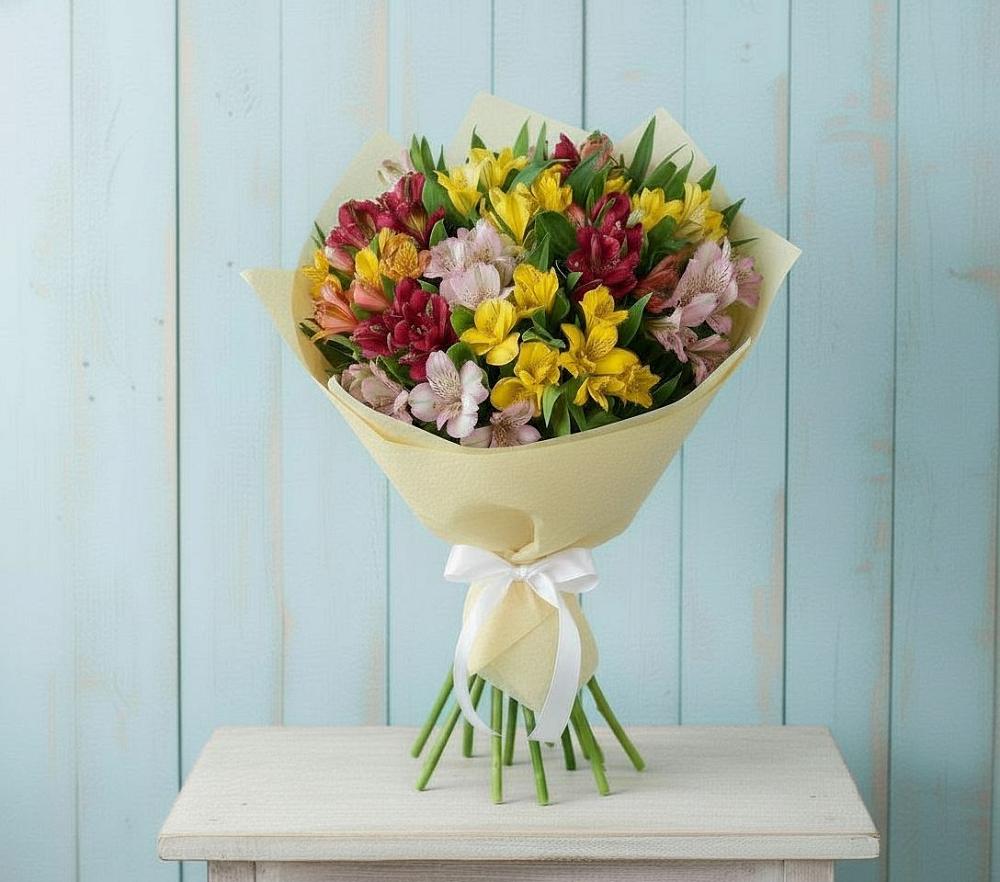 Букет цветов из: Альстромерии в Запрудне