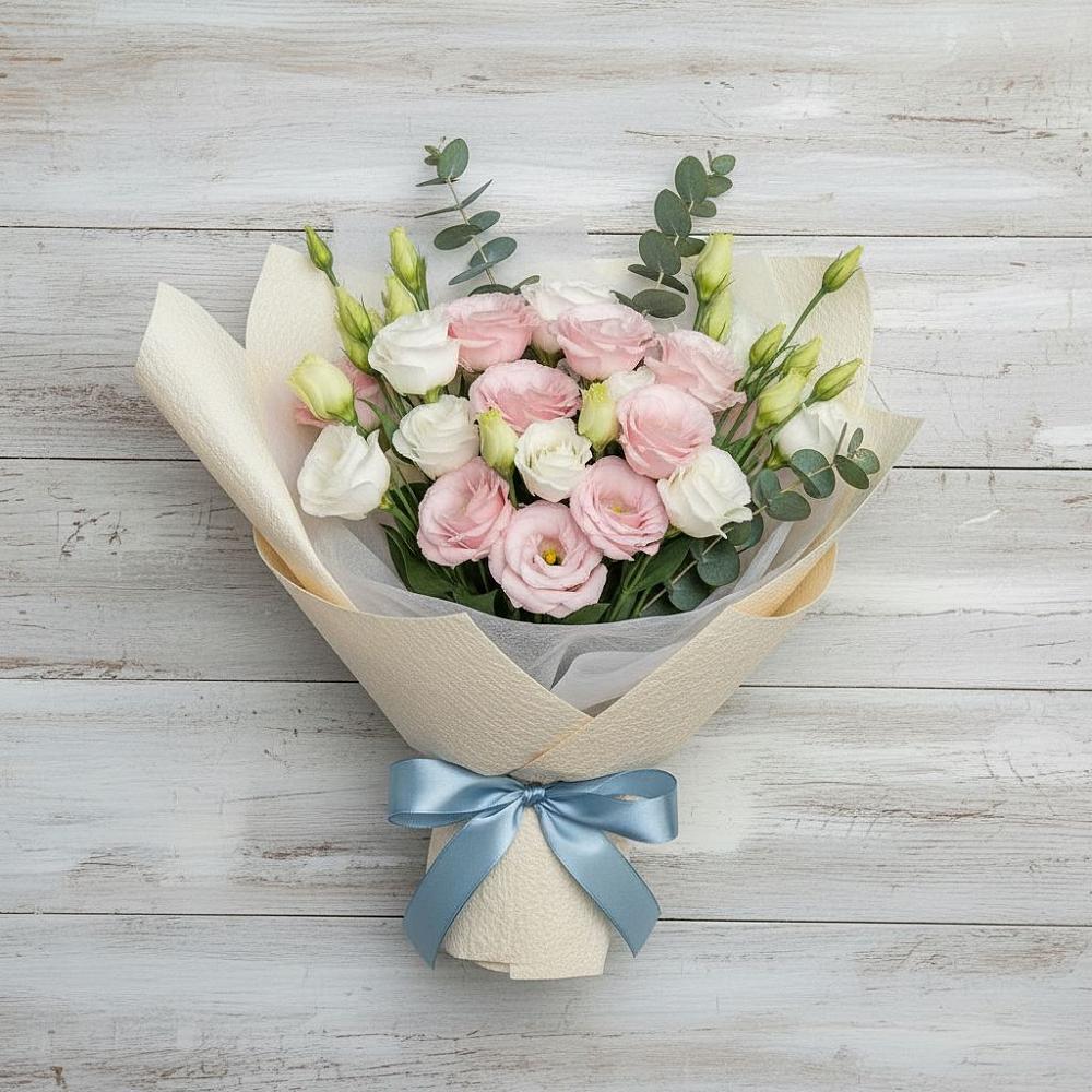 Букет цветов из: Лизиантусы в Запрудне